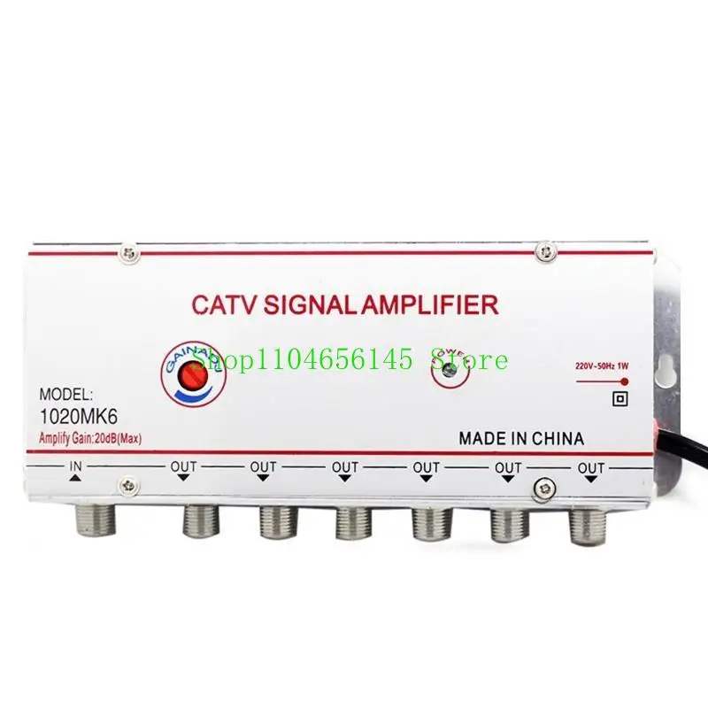 5asd 6Way 20DB Splitter High Quality Box Antenna Amplifier