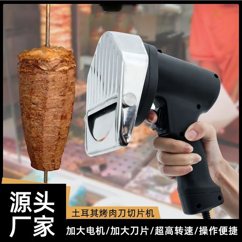 Commercial Handheld Meat Cutter Machine Cordless Protable Meat Slicer Automatic Electric Turkey Barbecue Meat Slicer