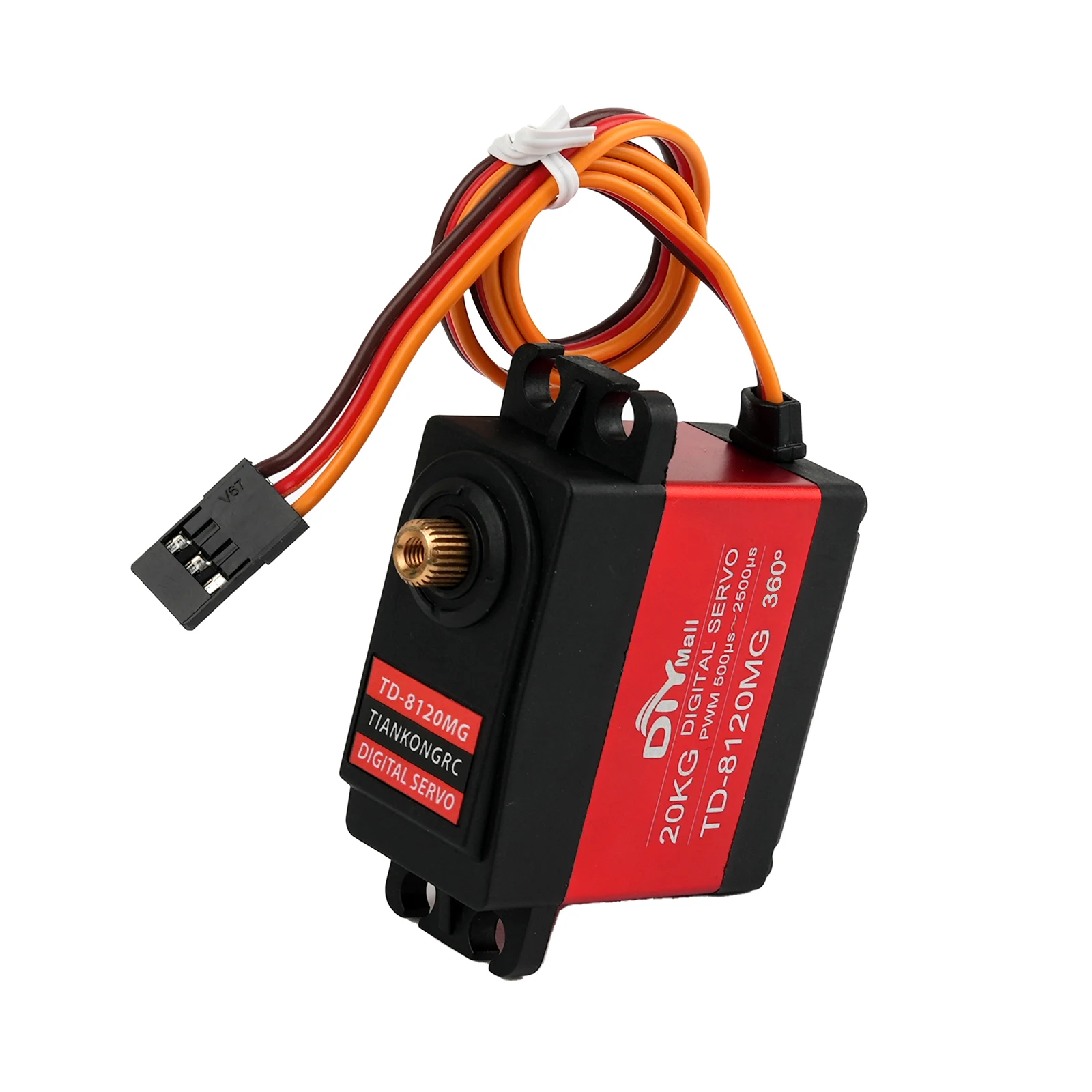 TD-8120MG Engrenage métallique 20kg.cm Servo numérique couple élevé 180 ° /270 ° /360 °   Pièces de fonctions de puissance de servos pour jouets de Robot de modèle de voiture RC