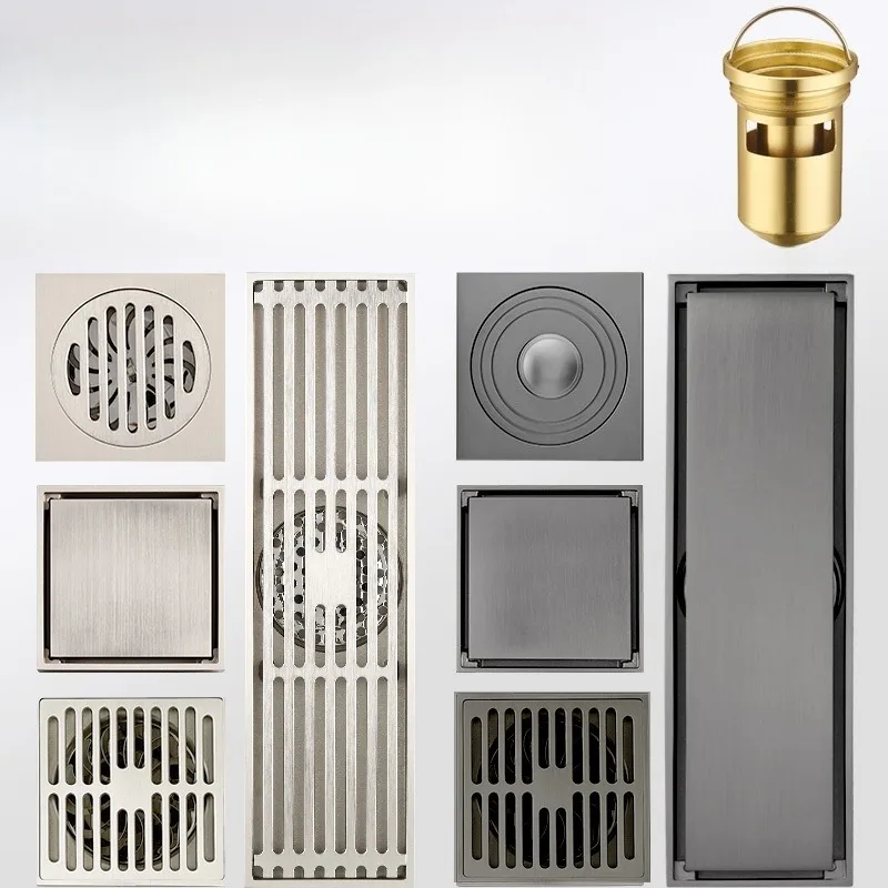 

Герметичный напольный слив для глубокой воды для предотвращения запаха, душевая полоса для ванной комнаты, встроенная керамическая плитка, невидимый слив для пола