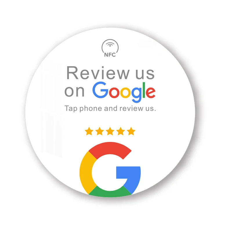 Review Us on Google NFC Sign Plaque Plate for NFC Beauty Salon Business Decor Acrylic