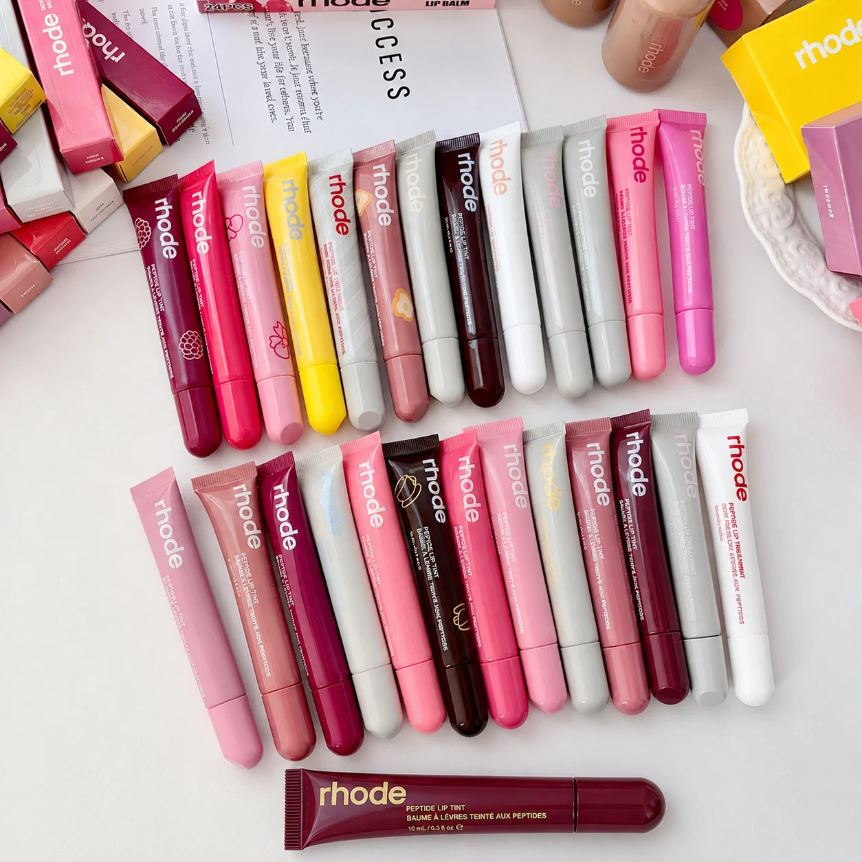 Brillo Labial de Edición Limitada con Sabores a Pretzel, Guisante Dulce, Bayas, Limón y Plátano Caramelizado, Larga Duración, Nutritivo, Cuidado Diario, Maquillaje