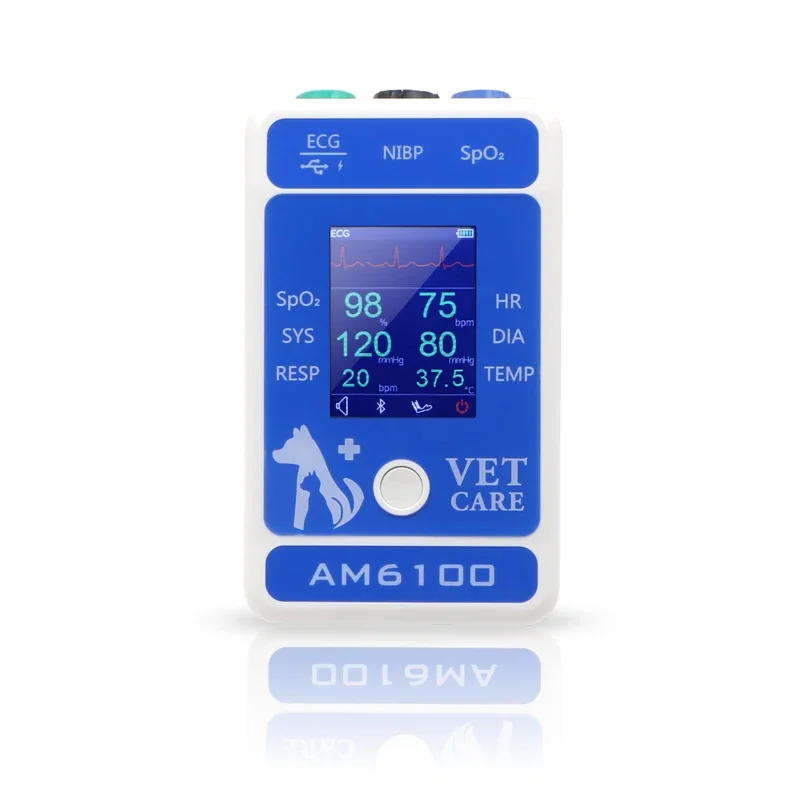 

BLE IOS and android APP AM6100 Veterinary equipment monitor for clinic use portable icu monitor for veterinary use hand held