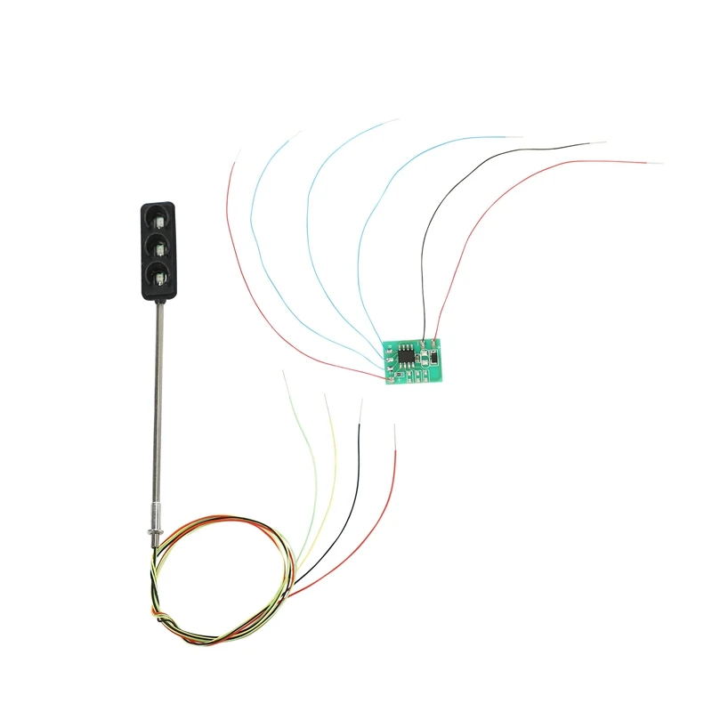 신호등 신호 HO OO 체중계 LED 모델 건축 기차, 철도 건널목, 거리 회로 기판, 1 세트