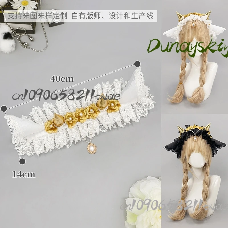 Identity V Little Girl New Cosplay Props The Source Of Evil Lolita Headwear Black White Kawaii Daily Party Carnival Cosplay view 3