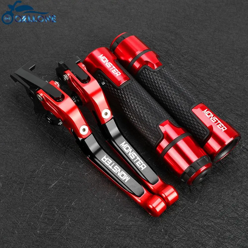 

FOR DUCATI MONSTER M1100/S/EVO MONSTER1200 S R Motorcycle Accessories CNC Adjustable Clutch Brake Lever Handlebar grips ends