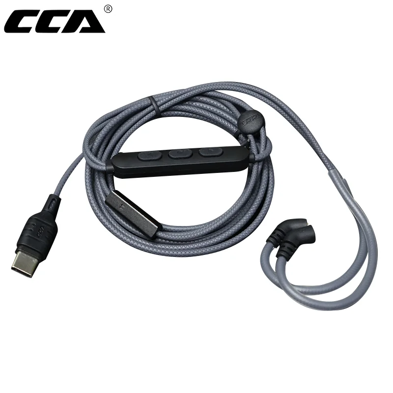 

CCA JT1 Headphone Cord C/H Pin Silver-Plated Upgrade Cables 0.78mm 0.75mm Pin Type C Plug Original Replacement Headset Wire