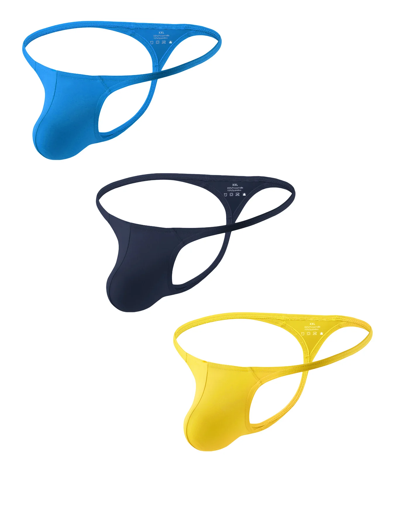 

Solid Color Mens thong Elastic Seamless Man Underwear Bikini Sexy Gay Male Jockstrap T-pants Breathable Homme 3/4PCS