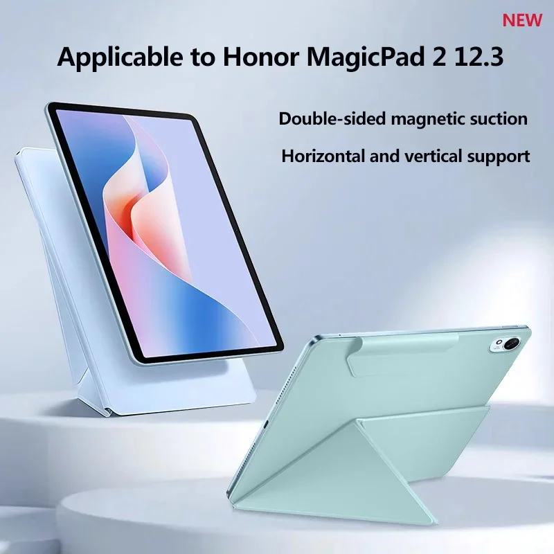 

Magnetic Y-Folding Smart Protective Cover For Honor MagicPad 2 12.3 inch 2024 With Tower Buckle