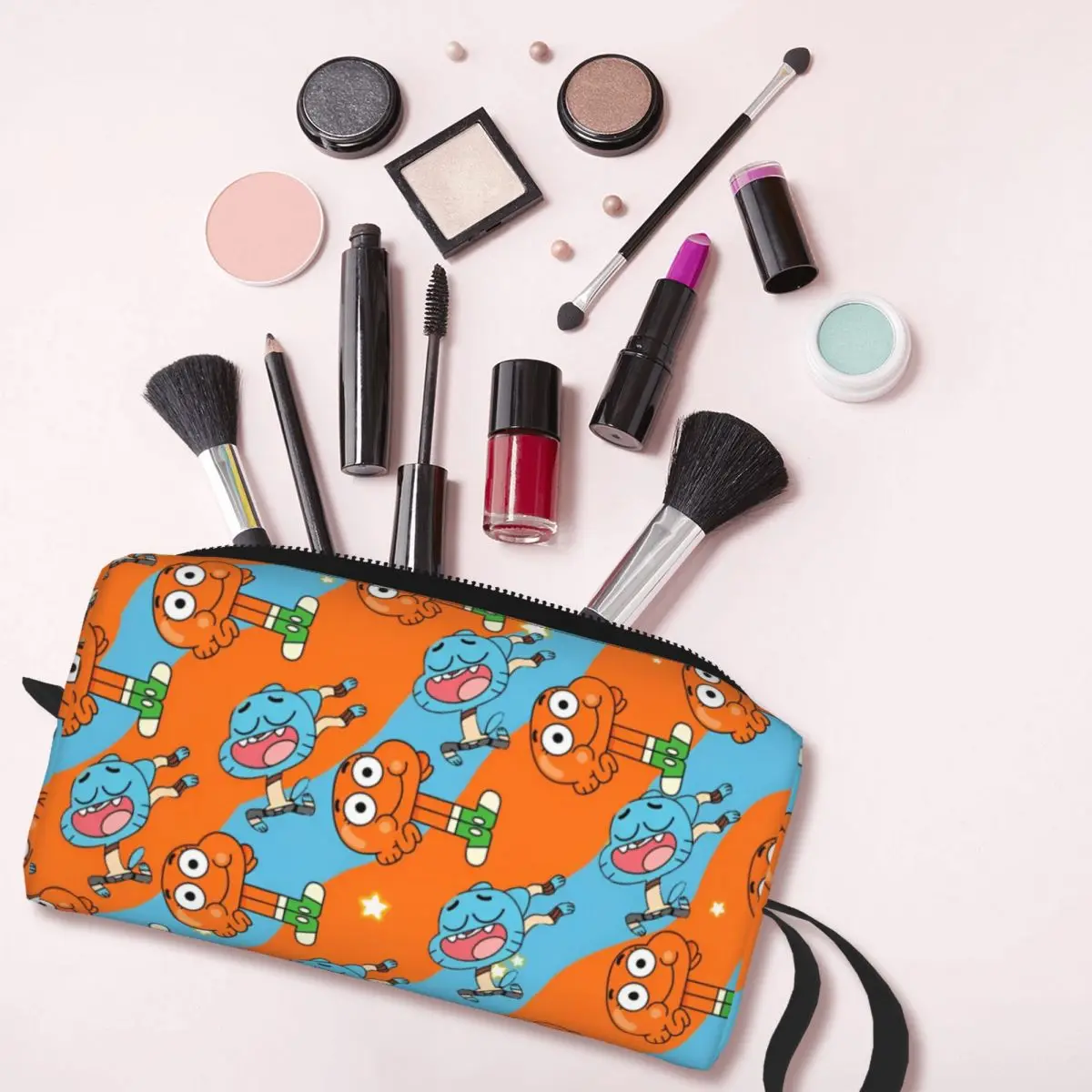 Gumballs Gum Ball Watterson Amazing Cartoon Makeup Bag Pouch  Cosmetic Bag Travel Toiletry Small Makeup Pouch Storage Bag