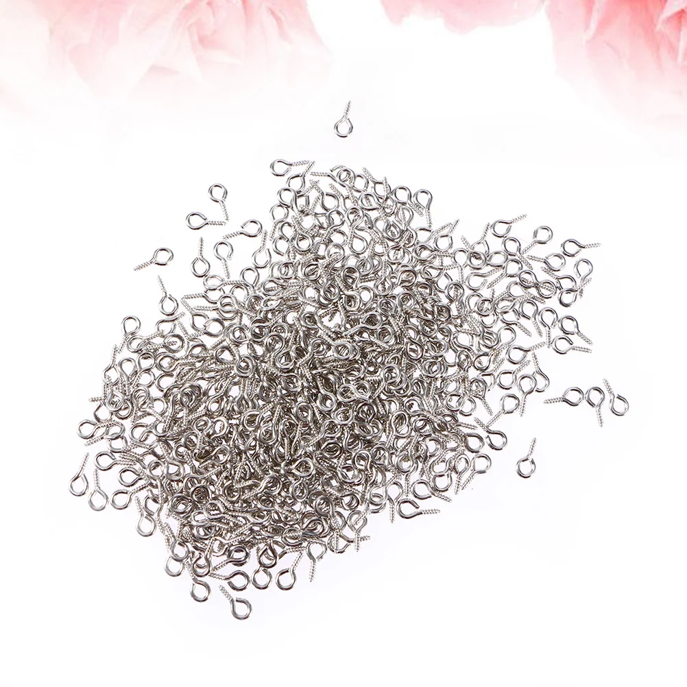 

300Pcs Mini Screw Eye Pins with Circular Loop for DIY Bracelet Necklace Keychain Fashion Jewelry Accessories Golden Strong