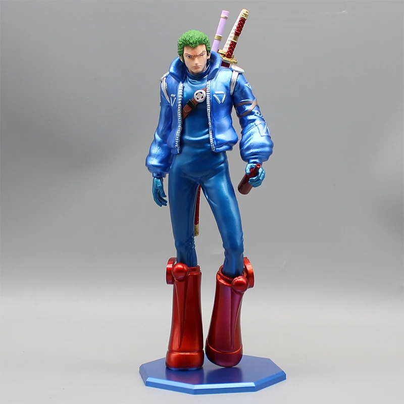 

26cm ONE PIECE Figure Roronoa Zoro Animation Figure PVC Electroplating Coating Model Statue Ornaments Collection Kids Toys Gift