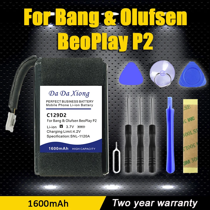 

DaDaXiong 1600mAh C129D2 Battery For Bang & Olufsen BeoPlay P2 Speaker Batteries + Kit Tools