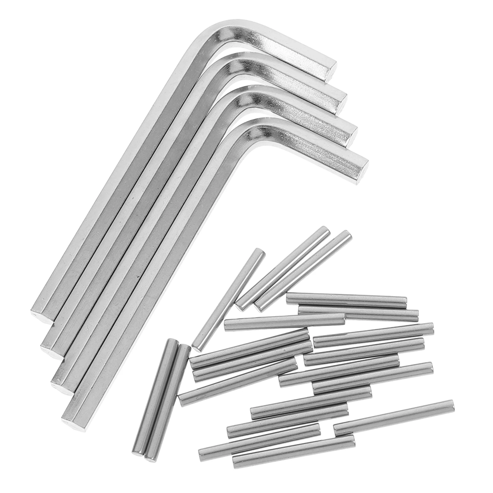 

1 Set Stainless Steel Support Kit Heavy Duty Pegs Hardware Key Clip Metal Fastener Durable Stable Easy Installation Antitilt