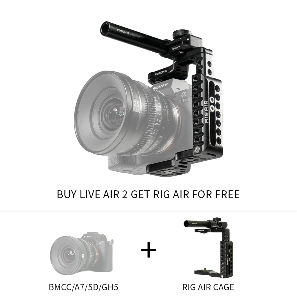 PDMOVIE LIVE AIR 2 2S Bluetooth Wireless Follow Focus Control System For Zhiyun Crane 2 3 DJI Ronin S DSLR Camera lens