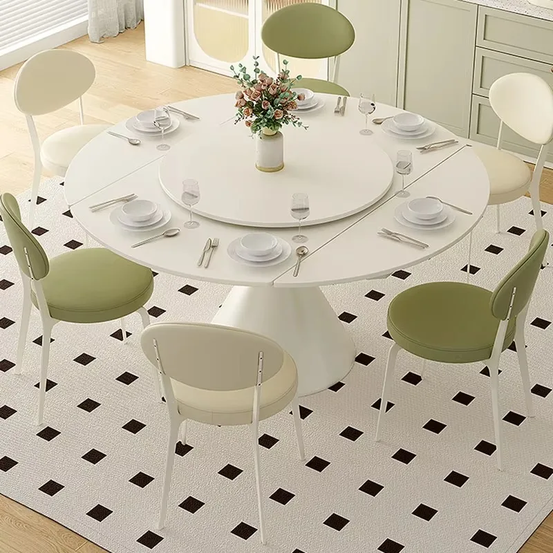 

Designer Kitchen Dining Table Living Room European Nordic Modern Dining Table White Round Big Mesas De Jantar Home Furniture