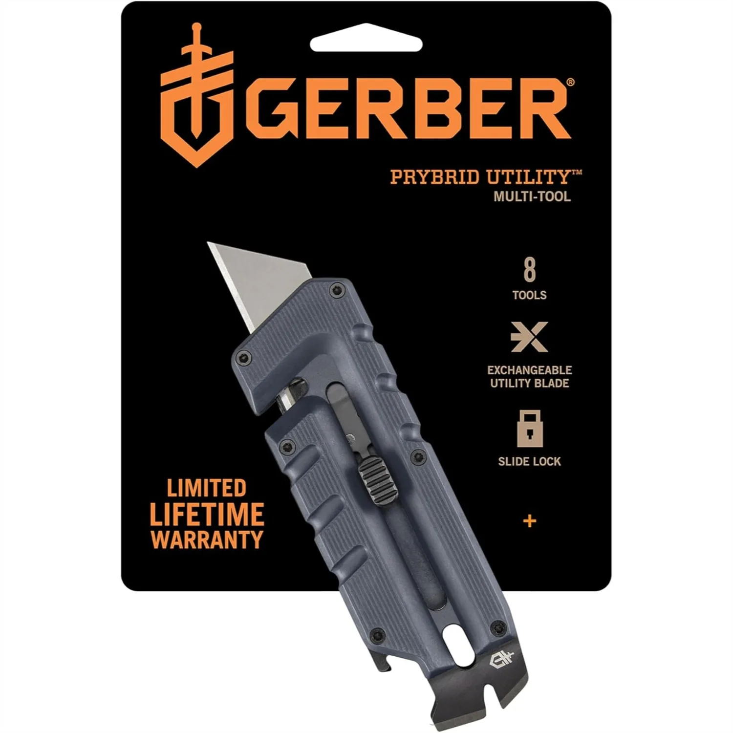 

8-in-1 EDC Utility Knife with Pocket Clip, Retractable Blade, Pry Bar & Bottle Opener for Work and Camping