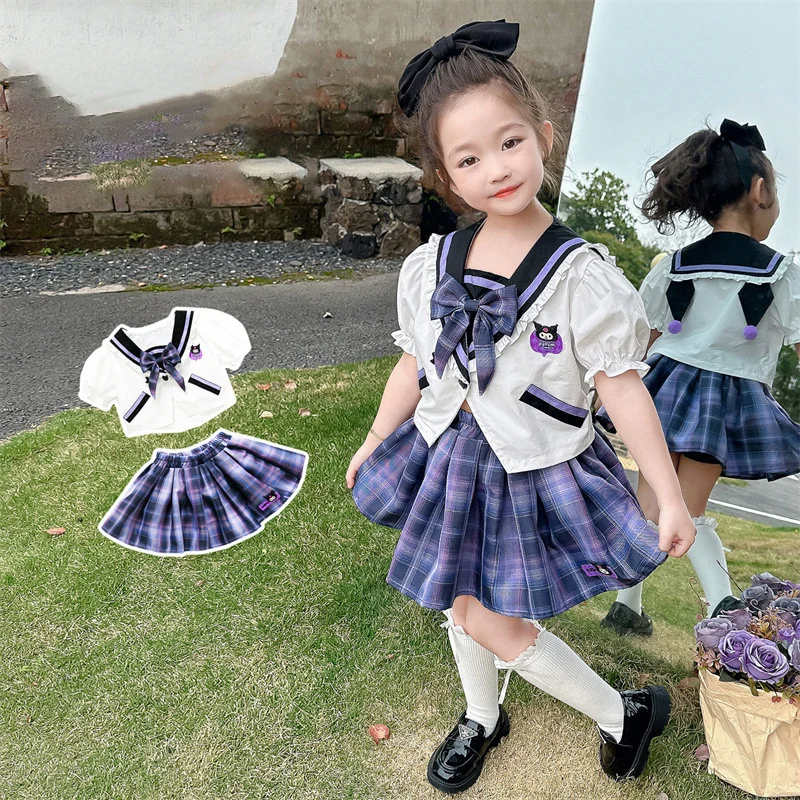 

Комплект из двух предметов: летняя рубашка и плиссированная юбка в стиле JK Lolita для девочек, с принтом Аниме Куроми, пышная юбка, подарок на фестиваль