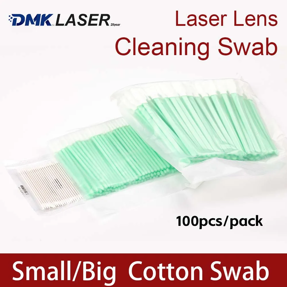 100pcs Cotton Swab Laser Optical Lens Cotton Bud Dust-free Q-tip For Cleaning Industrial Laser Protective Windows Focusing Lens