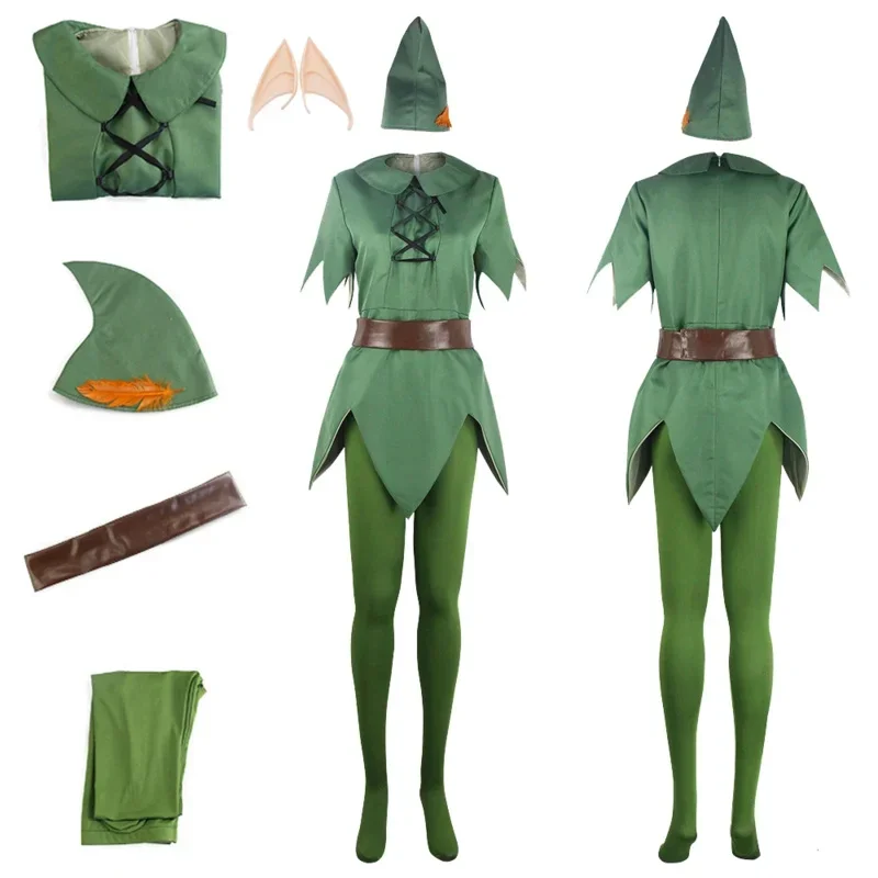 SN88-Elfe vert Cosplay pour femme, Peter saupoudrer Cartoon Nette, déguisement adulte Roleplay FantrenforOutfits, Hallo % #