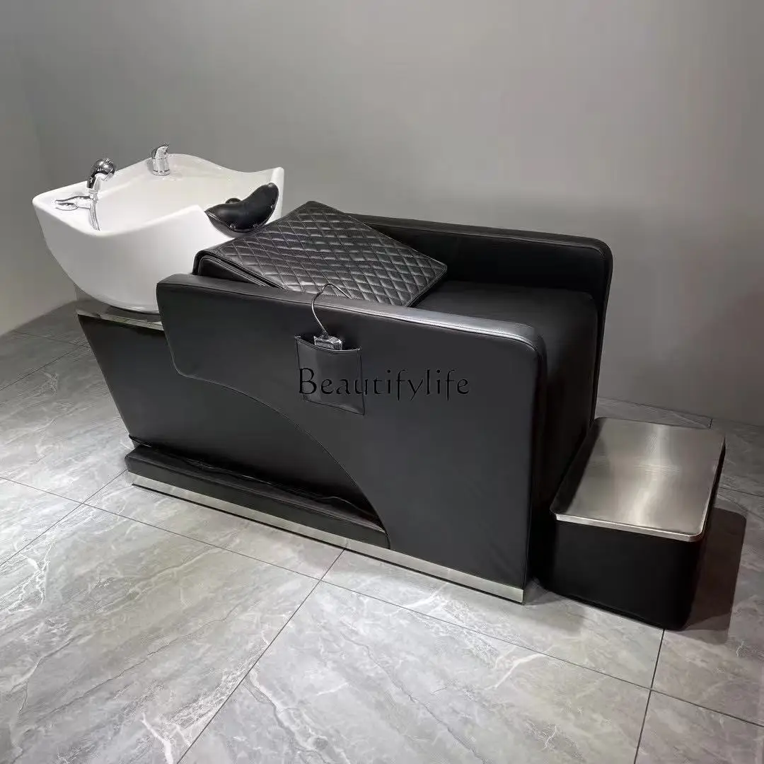 

02*Intelligent massage salon Fully automatic barber shop special electric massage flush bed