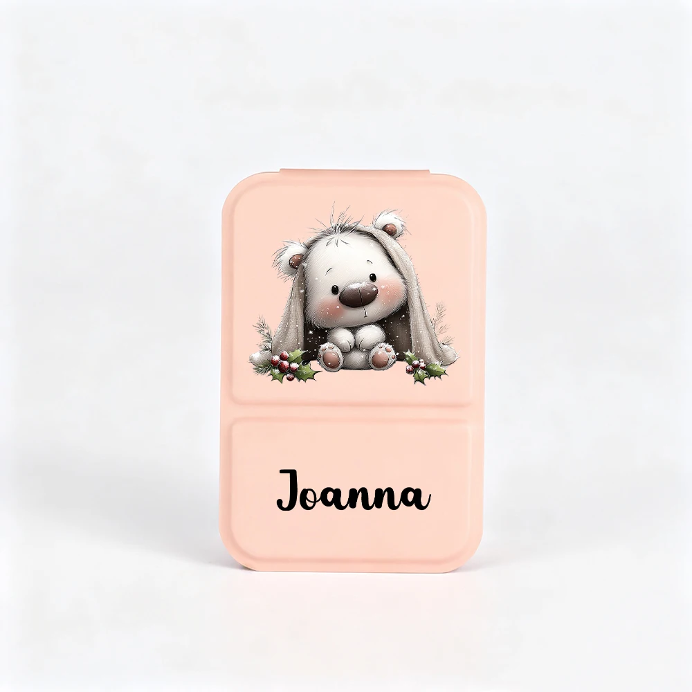 1PC Lovely Bear Customized Fold Mirror Gift for Her Elephant Personalized Name Makeup Mirror Birthday Gift