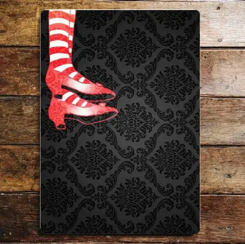 Halloween  witch ruby slippers oz metal wall sign plaque