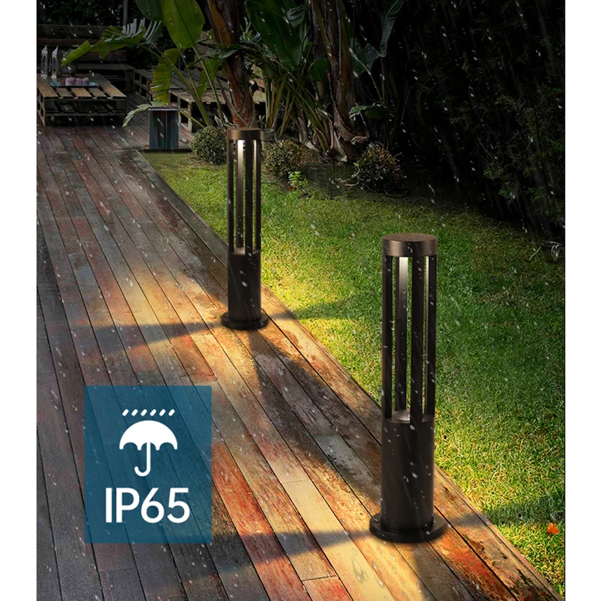 LED Cylindrical Lawn Lamp Outdoor Waterproof IP65 New Style Aluminum Pillar Garden Path Square Landscape Lawn Lights AC110V 220V