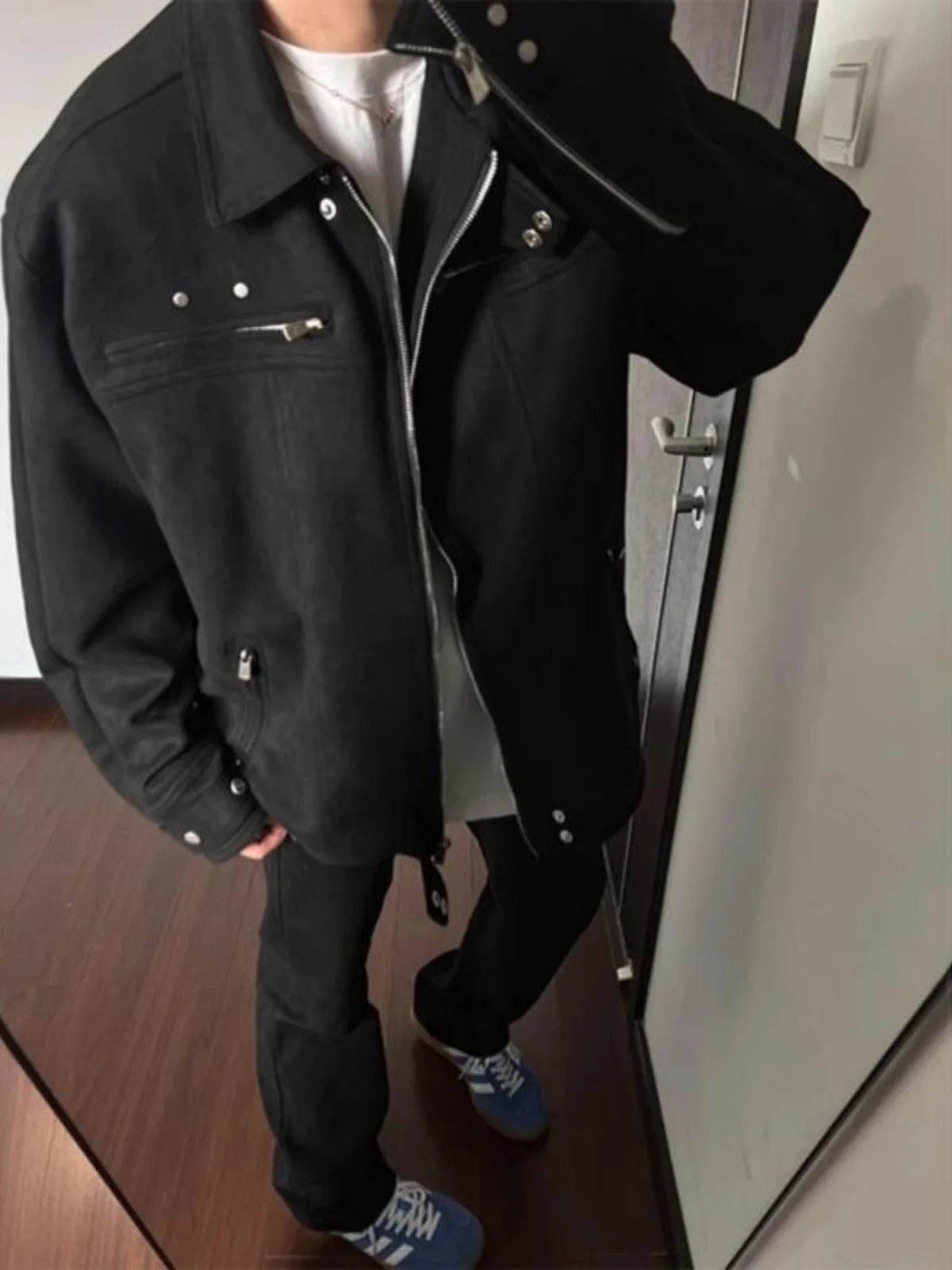 Cleanfit heren ort gedeconstrueerde honkbal Jaet Bla Executive Sle lente herfst faionable retro Amerikaanse balam jas