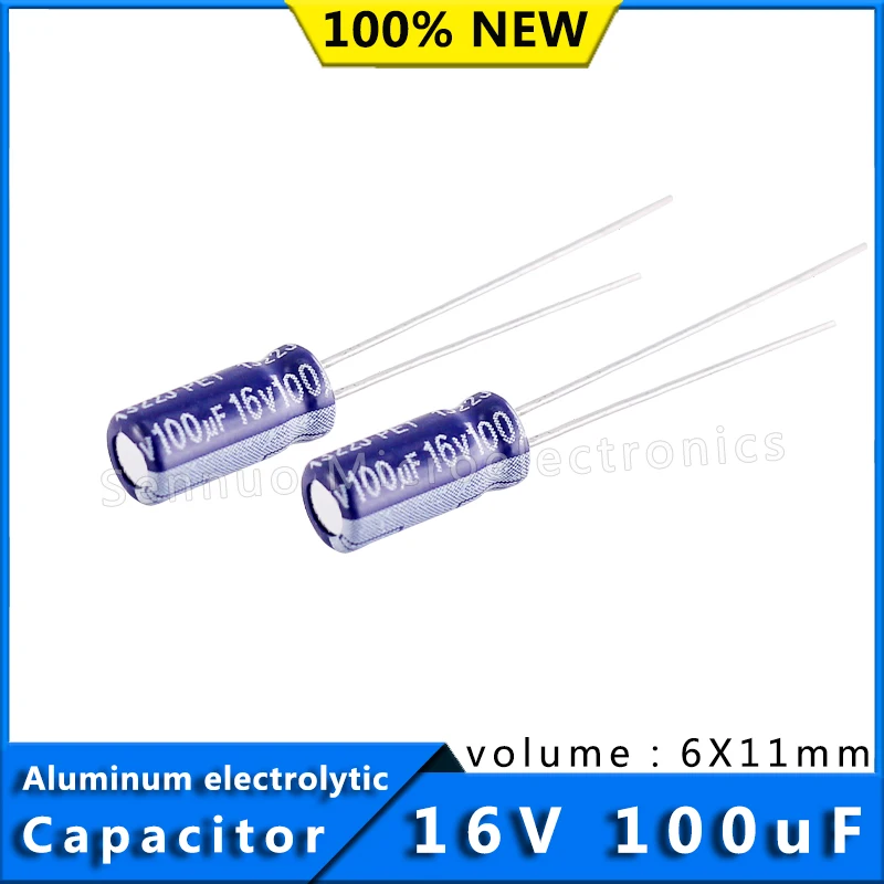 10Pcs 16V 100UF 6*1…