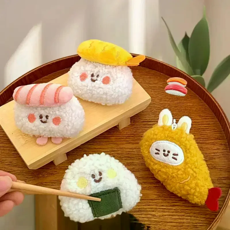 귀여운 음식 모양 열쇠고리 스시 장식 백팩 참 장식품 기발한 선물