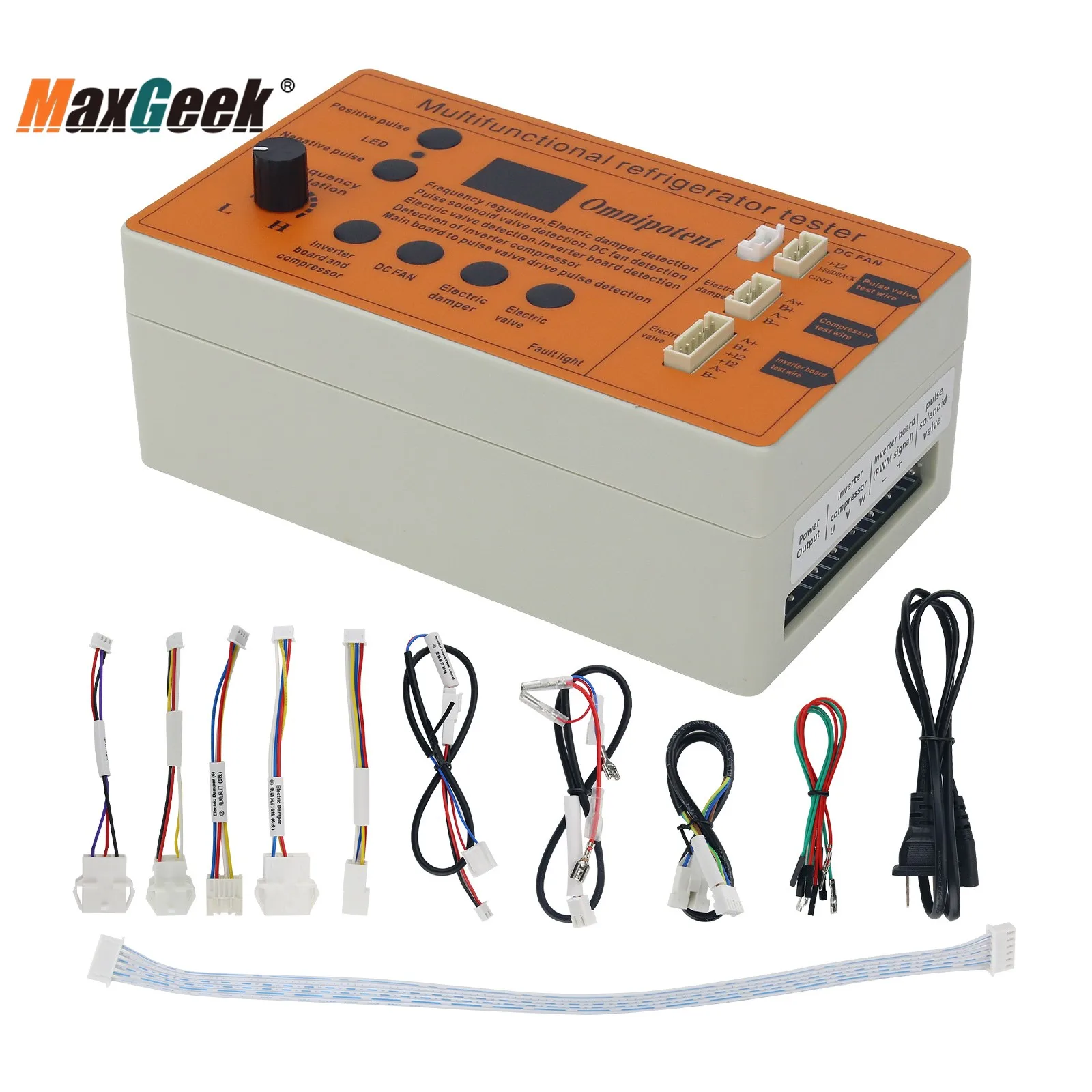 Maxgeek 8 In 1 Inverter Refrigerator Detector Multifunctional Refrigerator Tester Pulse Solenoid Valve Test