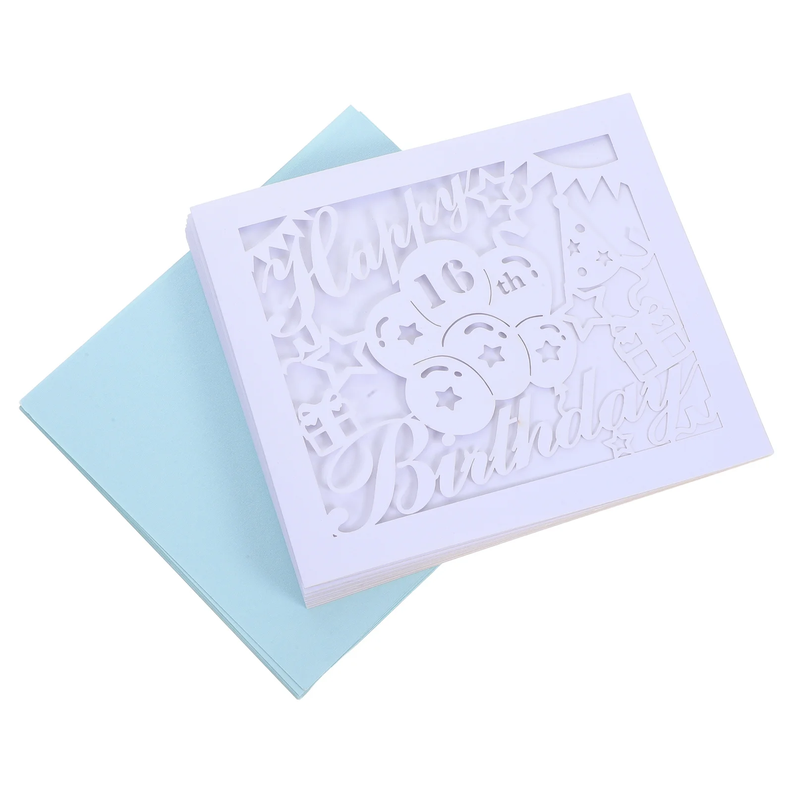 

10Sets 16th Birthday Cards Bulk Elegant Message Cards Keepsake Envelopes Included Party Blessing Card Birthday Supplies