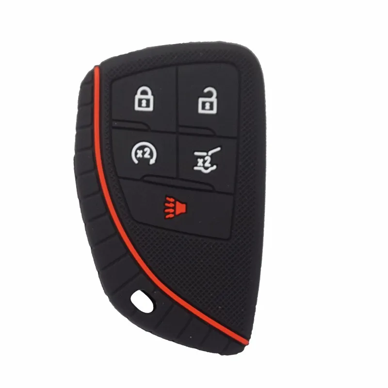 Xinyuexin Silicone Car Key Cover Case Fob Shell for GMC Yukon for Chevrolet 3/4/5/6 Buttons 2020-2023 Keychain Accessories