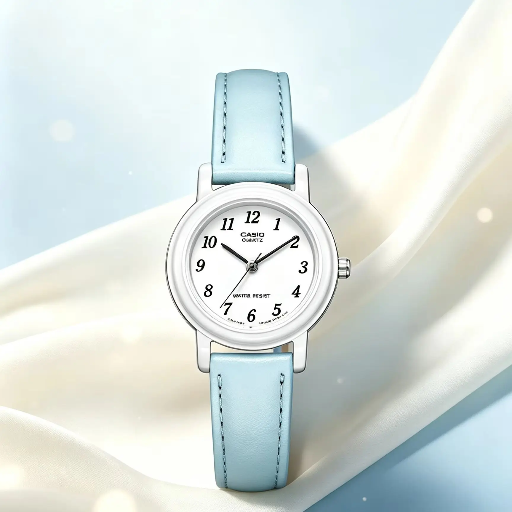Reloj analógico Casio LQ‑139L para mujer | Estuche de Resina | Correa de Cuero Genuino | Resistente al Agua Diaria | Movimiento de cuarzo de 3 agujas