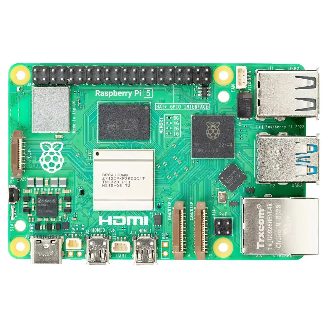 Raspberry Pi 5 Basic Kit 4GB/8GB with Official Case, 27W USB-C Power Supply, 64GB SD Card Preloaded 64-bit OS, US/UK/EU Plug