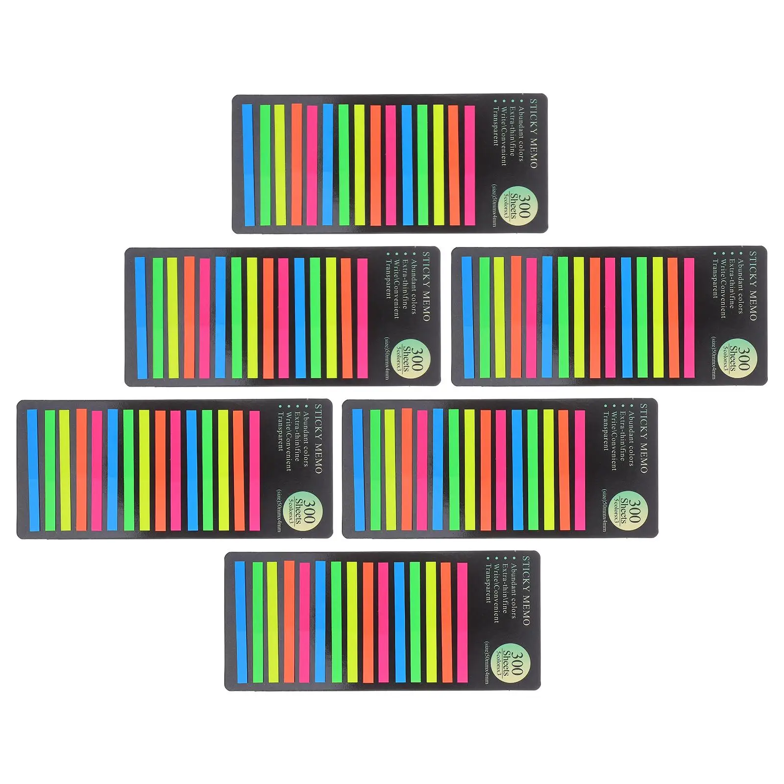 1800 Pcs Transparent Long Strip Index Stickers Pet Notebook Tabs Sticky Flags Book Markers Annotations
