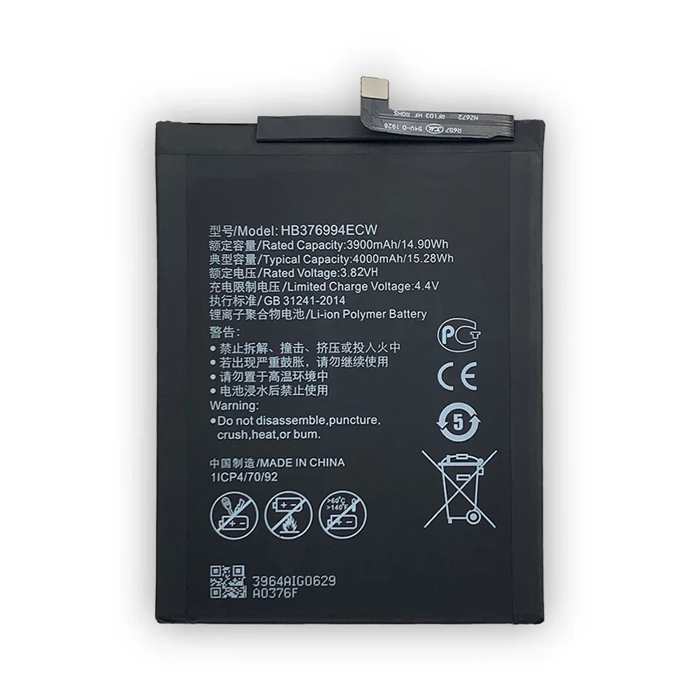 4000mAh HB376994ECW Battery For Huawei Honor 8 Pro V9 DUK-AL20 DUK-L09 DUK-TL30 Mobile Phone Internal New Batteries