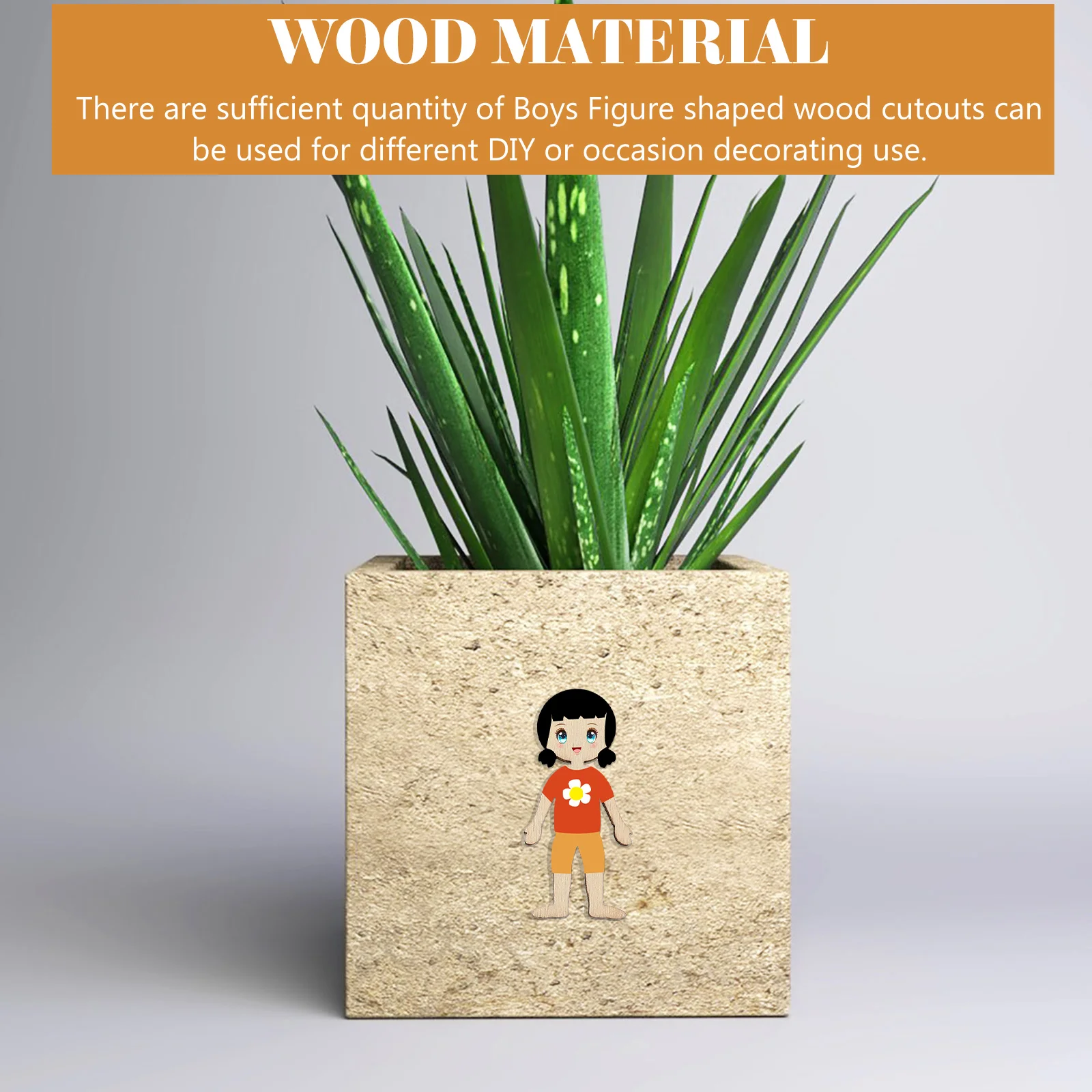 

50pcs Wood Cutouts Figure Shape Blanks Girls Boys Kids Diy Crafts Home School Decoration Painting Writing Toys Graffiti Chips