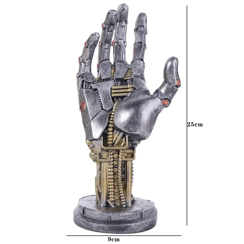Hars Cyberpunk 3D-geprinte standaard Zintuiglijke speelgoedornamenten Gesimuleerde robot Handsculptuur Model Ambachten Mechanisch handstatief