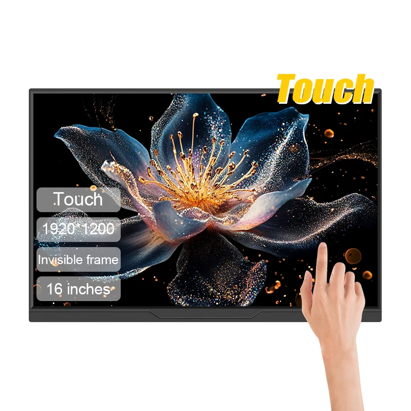 LANLIPU 16-дюймовый портативный монитор с сенсорным экраном для сотового телефона, ноутбука/ПК/XBox PS4/5 переключатель, расширение компьютера, офисный дисплей