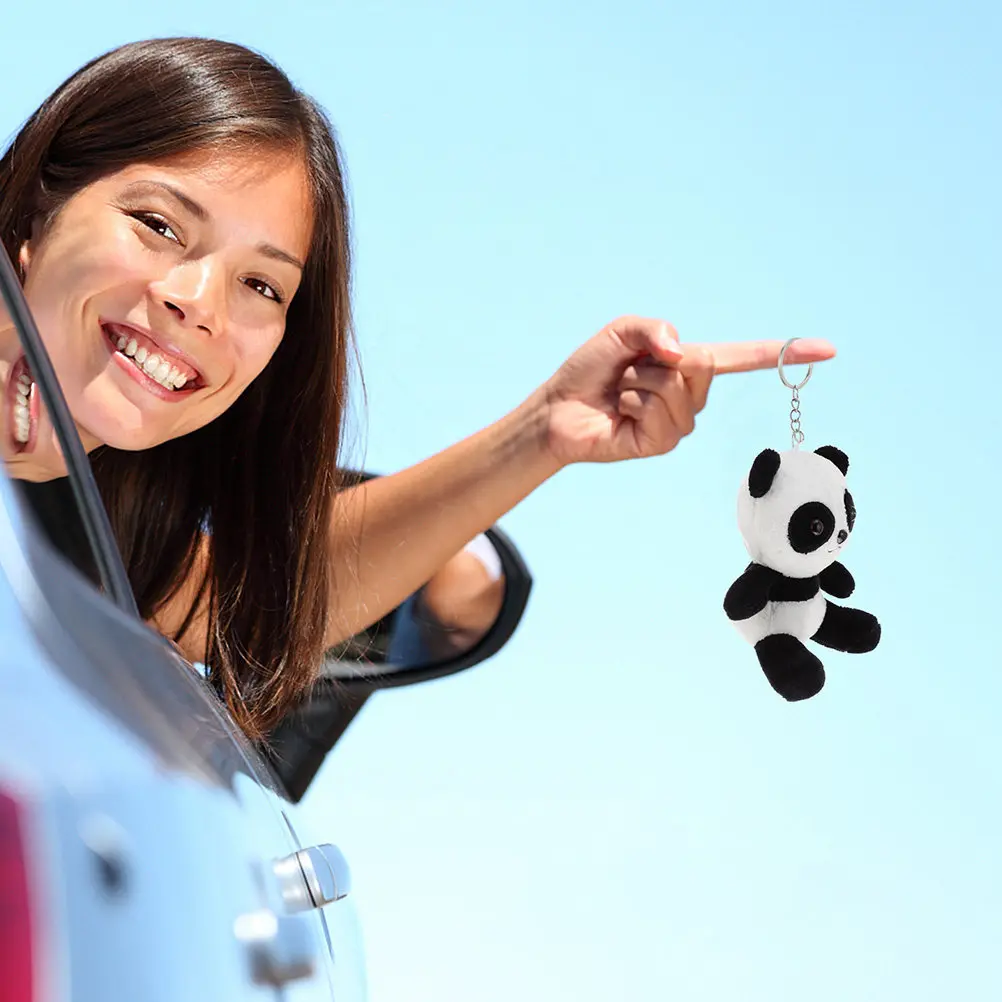 

2Pcs Panda Keychain Cute Hanging Bag Ornament Cartoon Pendant Keys Holder Backpack Decor Gift Panda Keychain Bag Hangings