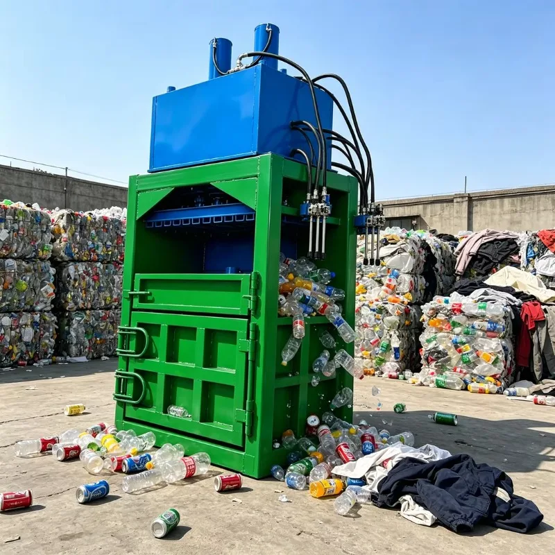 Mixed Recyclable Materials Cardboard Compactor Customized Industrial Compactor 100T 1200MM Stroke Vertical Baling Press