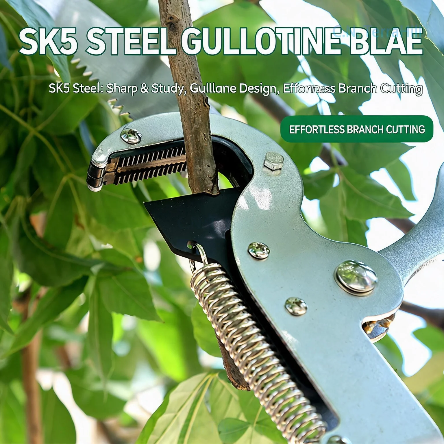 Garden Pruning Shears Heavy Duty Tree Branch Cutter 4 Pulley High Branch Trimmer Telescopic Pole Saw for Orchard