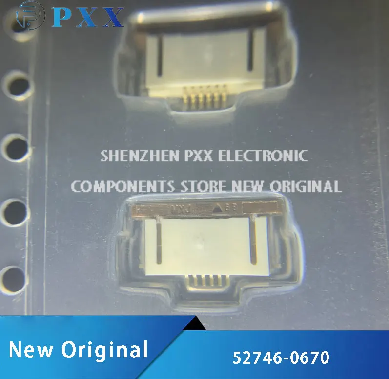 New 100% Original 52746-0670 0527460670 6Pos  FPC Connector, 0.50mm Female Surface Mount, Right Angle