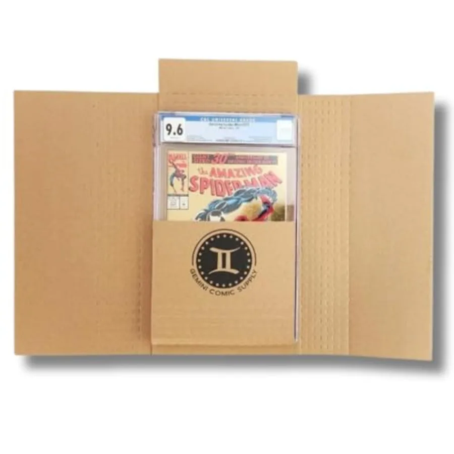 

Gemini Wrap Mailer Comic Shipping Boxes - 35ct Holds 15 Comics, 3 Graded Slabs, 10 Toploader Comics, 8 Magazines Premium Custom