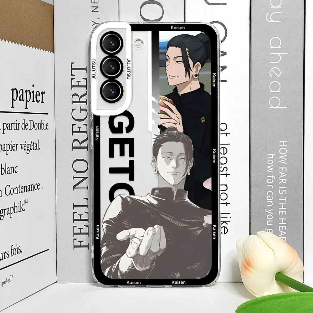 Jujutsu Kaisen Satoru Gojo Comics Phone Case for Samsung Galaxy S20 S21 S22 S23 S24 Ultra Plus FE Clear Soft Covers Anime Fundas