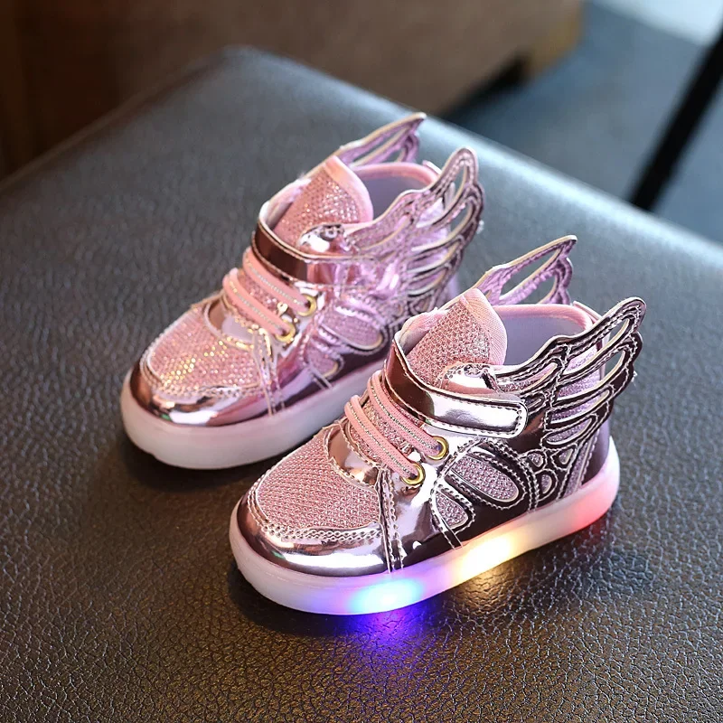 Tenis Children Led Shoe Girls Lighted Sneakers Glowing Shoes Boys Girls Shoes Kids Lights with Wings Sports Glowing Casual Shoes