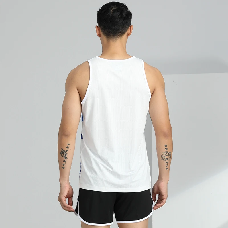 Chándal de secado rápido para hombre, traje de Jogging, ropa deportiva, ropa de ejercicio, chaleco para correr Maratón, conjuntos de pantalones cortos, pista y campo de Fitness