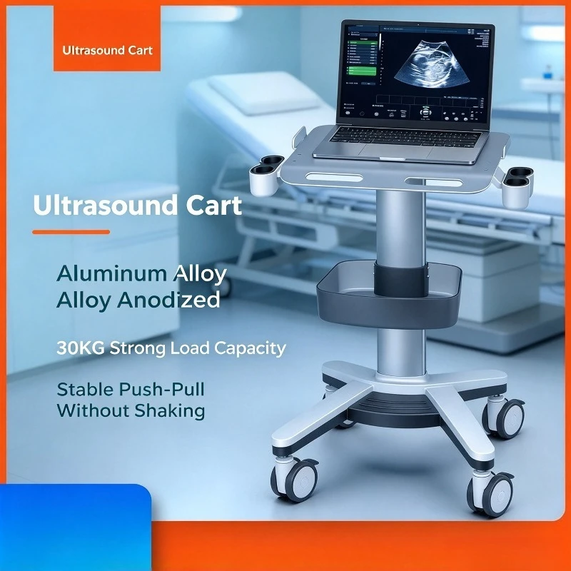 Multifunctional Rolling Cart, For Monitor B Ultrasound Machine Cart Instrument Holder Mobile Storage Rolling Cart
